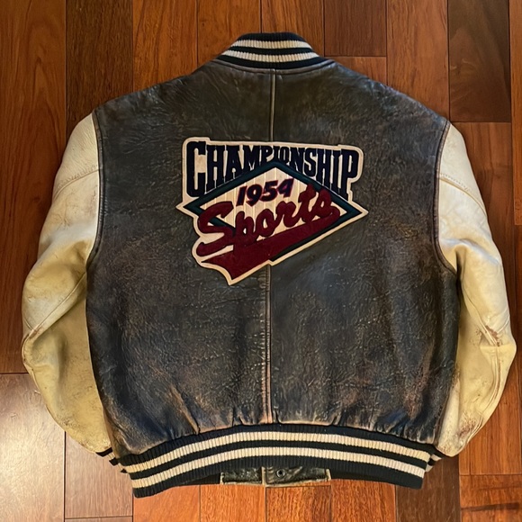 Vintage GAP Leather Varsity Jacket size L - Picture 4 of 6